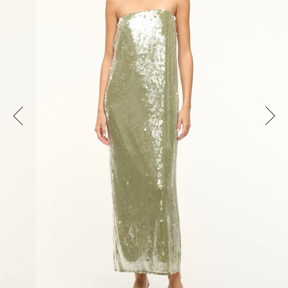 Staud CASEY DRESS GARDEN MOSS